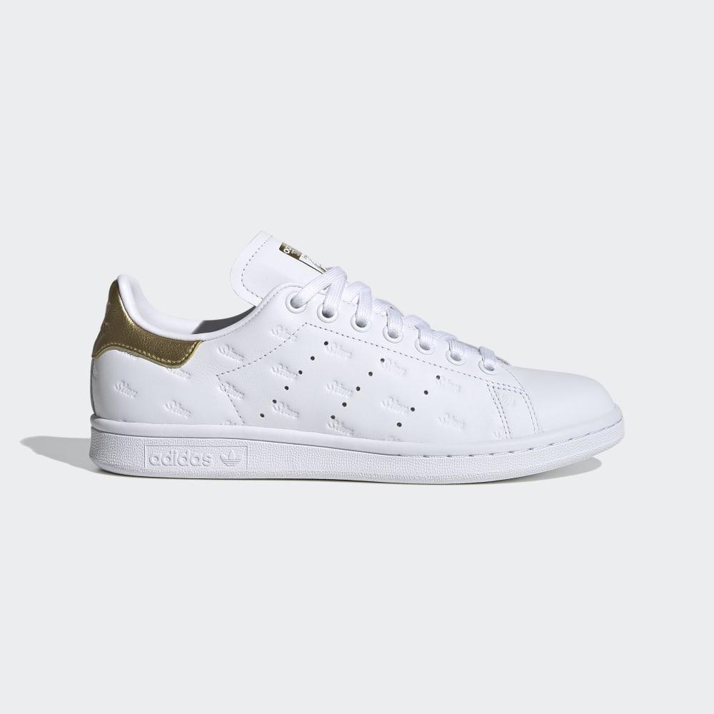 Originals Adidas Stan Smith Dama Romania - Albi/Aurii Metal EF6853